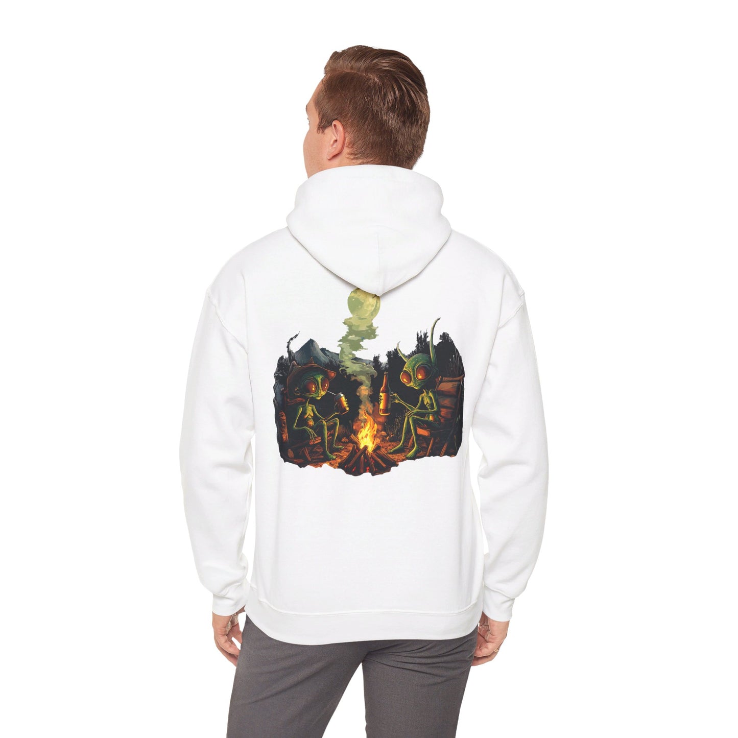 Camping Aliens Hooded Sweatshirt