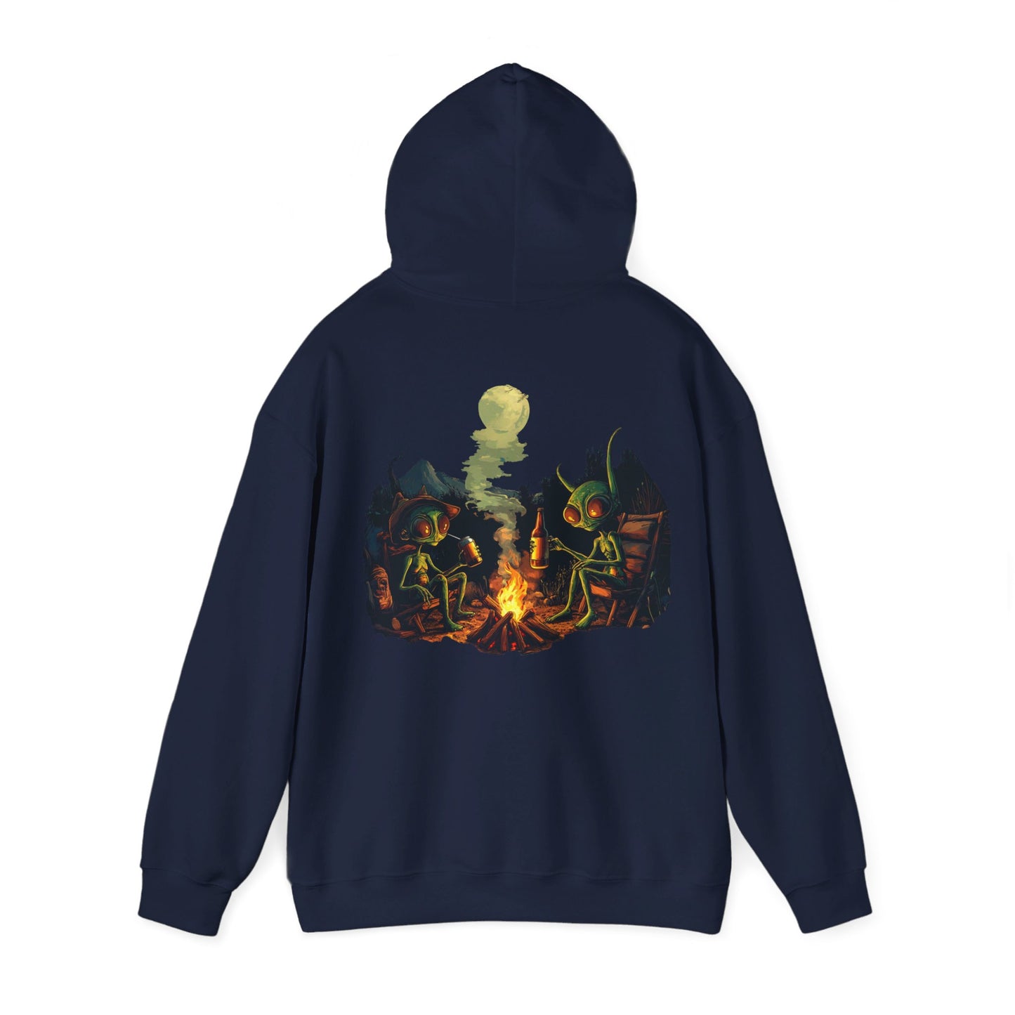 Camping Aliens Hooded Sweatshirt